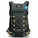 Mountaintop 35L Wanderrucksack Herren Damen Reiserucksack Trekkingrucksack Outdoor Rucksäcke mit Regenhülle für Camping Wandern Radfahren Tagesausflüge, 55x30x18cm