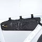 Kapsuen Fahrrad Rahmentasche 2,5 Liter Wasserdicht IPX6– Schmale Dreieckform mit Lackschutz für Gravelbike, MTB, Rennrad – Schnellmontage & 2 Reißverschluss-Taschen