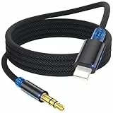 Deuomerk Aux Kabel Auto 1.2M für i Phone, [MFi Zertifiziert] 3,5 mm Aux Auf Light-ning Kabel HiFi Audio Cable Kompatibel mit i phone 14/13/12/11/X/8/7 für Auto/Kopfhörer/Lautsprecher, Schwarz