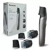 Panasonic ER-GY60-H503 Bart- und Präzisionstrimmer 3-in-1 (wiederaufladbar, Klingenform, i-Shaper, 4 Aufsätze, Edelstahl, Kamm für empfindliche Bereiche und Bartschneider), silberfarben