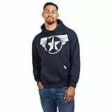 Marvel Herren Captain America-Cap Logo Kapuzenpullover, Blau (Navy Navy), XX-Large