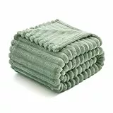 MIULEE Kuscheldecke Flauschig Decke Fleecedecke Flanell Einfarbig Wohndecken Couchdecke Flauschig Überwurf Mikrofaser Tagesdecke Sofadecke Blanket Für Schlafzimmer 50x60Inch 125x150cm Matcha Grün