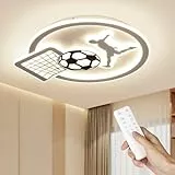 OTREN Deckenlampe LED Dimmbar 44CM, Deckenleuchte Kinderzimmer Lampe Decke fußball mit Fernbedienung 3000k-6500k für Wohnzimmer,Babyzimmer, Schlafzimmer