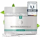 LoWell® 200g Mentholkristalle aus 100% reiner Minze - Ideal als Sauna Aufgussmittel für die Sauna in wiederverschließbarer Dose - Menthol
