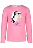 SALT AND PEPPER BY KIDS PARK Mädchen Langarmshirt mit Wendepailletten Pferd T-Shirt, Cashmere Rose, 104/110 cm