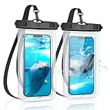 YOSH wasserdichte Handyhülle [2 Stück], 7,0 Zoll IPX8 Unterwasser Handyhülle, Wasserfeste Handytasche für iPhone 17 16 15 14 Pro Max XS Samsung S26 S25 S24 S23 Ultra A56 Xiaomi 17 15- Clear