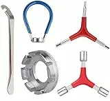 NAROSEBE Speichenschlüssel Fahrrad aus Stahl, Speichenspanner Fahrrad Set, Fahrrad Werkzeug Nippelspanner, Fahrradspeichen Nippelspanner Universal für Fahrrad, Bike