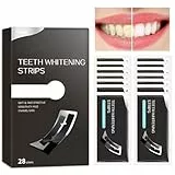 QOCUILC 14 Paar Teeth whitening strips, White stripes zähne, Zähne aufhellen, Bleaching zähne, Bambuskohle