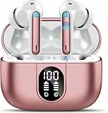 AI Kopfhörer Übersetzer, 3-in-1Bluetooth 5.3 Echtzeit Sprachübersetzer Kopfhörer mit 164 Sprachen/6 Übersetzungsmodi, 40Std Übersetzer Ohrhörer mit ENC Mic und App für Lernen/Reisen/Business Rosa