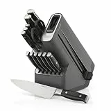 Ninja Foodi StaySharp-Messerblock mit integriertem Schärfer – 14-teiliges Deluxe-Messerset, Anthrazit K32014EUUK