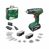 Bosch Home and Garden Bosch Akkuschrauber EasyDrill 18V-40 (Schrauben oder Bohren in Holz, Metall und Kunststoff; 241-teiliges Bit-Set; 1 Akku 1,5Ah und Ladegerät; 18 Volt System; in SystemBox)