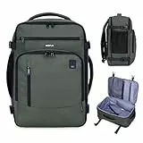 ECOHUB Rucksack 40x20x25 für Ryanair Flugzeug Reiserucksack Handgepäck Gepäck Laptop Daypacks PET-Recycelte Backpack Wasserdichter Unter Sitzplatz 20L Damen Klein,Patentiert(Armee Grün)
