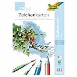 folia 8700 - Zeichenkarton, 200 g/qm, DIN A3, 25 Blatt, weiß - Zeichenpapier für vielfältige kreative Ideen