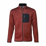 FORSBERG weiche und warme Strickjacke mit aufgesetzter Brusttasche und Seitentaschen, Farbe:bordeaux, Größe:L