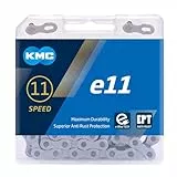 Fahrrad Kette, KMC Fahrradkette, e11 EPT, 1/2' x 11/128', 136 Glieder, 11-fach, silber, Silberfarben