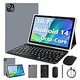 ITMEIPC 10 Zoll Tablet Android 14 Tablets, 12GB (4+8) RAM 64GB ROM 1TB erweiterbar, Octa-Core Prozessor Tablet