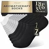 diputox 7er Pack Füßlinge Damen & Herren mit Aromaduft - Unsichtbare Sneaker Socken No Show Socken, Unisex - Schwarz, Weiß, Grau, Hautfarben