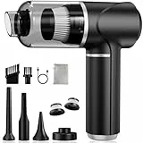 Piarhlie Handstaubsauger Akku Kabellos 30000Pa - Mini Auto Staubsauger mit Bürstenloser Motor Stark Autostaubsauger Handsauger für Autos, Büros, Schlafzimmer, Küche, Wohnzimmer, Tierhaare