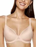 Gorteks Lingerie Madlene-B5 gepolsterter bequemer BH. Klassischer BH mit nahtlosen Körbchen, mit Bügel, Komfort, bequem – 85D, beige
