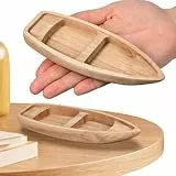 MAGICLULU Klassisches Holzschiff Modell Aus Naturholz Miniatur Boot Deko Für Nautische Feiern DIY Kunsthandwerk Für Wohnaccessoires 17 x 6.5 x 2 cm