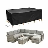 Landrip Schutzhülle für Gartenmöbel, 420D Oxford 420D, wasserdicht, für Gartentisch, Gartenmöbel-Sets, 280 x 204 x 106 cm