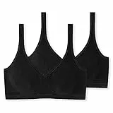 Schiesser Damen 2 Pack Cups Bio Baumwolle-95/5 Organic Bustier, schwarz_174927, 80B (2er Pack)