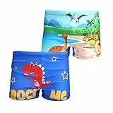 NautySaurs 2er-Pack Jungen Badehose 1-10 Jahre Kinder Bademode Kleinkind Kinder niedliche Dinosaurier Shorts, Dinosaurier und Plesiosaurier, 9-10 Jahre