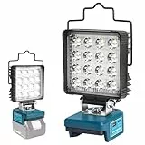 QUPERR Akku Lampe für Makita 18V Akku, 48W 5800LM Led Arbeitsleuchte, Tragbares Flutlichter Baustellen Lampe, mit USB- und Typ-C für Autoreparaturen, Camping und Notbeleuchtung (ohne Akku)
