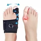 COMFORCE Ballenzeh-Korrektor für Damen und Herren, verstellbarer Knopf, Ballenzeh-Korrektor, große Zehenrichtung, orthopädische Ballenzeh-Schiene für Hallux Valgus Schmerzlinderung (links)