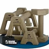 BARE HANDS Liegestützgriffe Set – 2x kleine & 2x große gelenksschonende, rutschfeste Holz Liegestützgriffe – Calisthenics Equipment für Indoor & Outdoor – Ideal für Handstand & Liegestütze