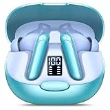 AI Kopfhörer Übersetzer, 3-in-1 Sprachübersetzer Kopfhörer 164 Sprachen mit App, 5 Übersetzungsmodi Echtzeit Übersetzer, Eisblau