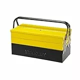 STANLEY Werkzeugbox/Werkzeugkoffer leer Werkzeugkasten - Werkzeugkiste (45 x 21 x 21 cm), Cantilever mit Klemmschutz für Werkzeuge & Zubehör, mit vollständig zugänglichen Fächern) 1-94-738
