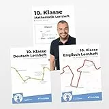 10. Klasse Hauptfächer Set komplett (Mathe, Deutsch, Englisch) / Lernheft, Übungsheft / Rechnen, Rechtschreibung, Übungen, Grammatik: Inkl. Aufgaben + Lösungen + Lernvideos