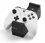 snakebyte Xbox One TWINCHARGE X - black - charger / charging station for Xbox One S / X / Elite Controller / Gamepads, 2 rechargeable batteries 800mAh, dual channel charge, LED charge status indicator