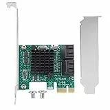 KIMISS SATA 3.0-Erweiterung, PCIE-zu-Controller-Leitfolie Karte 4-Port-Controller-Adapter 6G