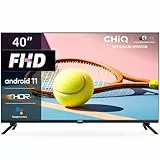 CHiQ LED Fernseher,L40G7L,40 Zoll FHD Smart TV,Android11,HDR,DBX-tv,WiFi, Bluetooth,Google Assistant,Chromecast,Netflix,Prime Video,Youtube,Triple Tuner(DVB-T2/C/S2),HDMI/USB/CI+,Dolby Audio, Schwarz