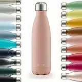 Blumtal Trinkflasche 500 ml Edelstahl - auslaufsichere Isolierflasche - BPA-freie Trinkflasche kalt & warm - doppelwandige Insulated Bottle - rostbeständige Isolierflasche Mellow Rose - Rosa