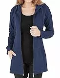 CMTOP Damen Sweatjacke Hoodie Kapuzenpullover mit Zipper Sweatshirt Jacke Langarm Pullover Kapuzenpulli Outwear Kapuzenjacke Herbst Winter(Navy blau,S)