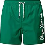 Pepe Jeans Herren Logo Swimshort Shorts, Grün (moorgrün), L