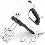 Clatronic Mixer | kraftvoller 400 Watt-Motor | Handmixer | Turbostufe & 5 Geschwindigkeitsstufen | Handrührgerät | spülmaschinengeeignete Edelstahlquirle und -knethaken | HM 3775