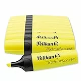 Pelikan Textmarker 490, 10 Stück in Faltschachtel 814089A gelb