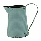 Cabilock Vintage Blumeneimer Retro Deko Vase Vinatge Eisen Blumenvase Metall Gießenkanne Landhaus Pflanztopf Blumentopf mit Griff Gartendeko für Hochzeit Frühling Tischdeko Geschenk