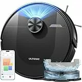 Ultenic Saugroboter mit Wischfunktion 6000Pa, Staubsauger Roboter mit LiDAR Navigation, 3 in 1 Saug und Wischroboter, 150 Min Laufzeit, App Steuerung, Ideal für Tierhaare, Teppich & Hartböden​
