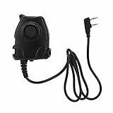 Dioche Ptt Adapter Walkie Talkie K Kopf Abs Walkie Talkie Kopfhörer K Kopf Ptt Adapter Kopfkabel für für Funkgerät