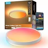 Govee Deckenlampe Pro 55W, Smart LED Deckenleuchte Dimmbar 4800lm, RGBICWW DIY & AI-generierte Bildfunktionen, Kompatibel mit Matter, Alexa & Google Home, Ø45,5cm Lamp für Wohnzimmer Schlafzimmer