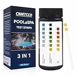 CNMTCCO 3-in-1 Pool Teststreifen für Spa, 150 Stäbchen Teststreifen Wassertest-Set，Genauer Tester für freies Chlor, Brom, Alkalinität, pH，Pool Zubehör