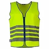 ABUS Warnweste Lumino Reflex Vest - Sicherheitsweste für bessere Sichtbarkeit bei Tag und Nacht - für Erwachsene - mit Reißverschluss - Größe L