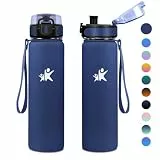 KollyKolla Thermosflasche 1L, BPA-Frei Isolierflasche, Auslaufsicher Thermoskanne, Doppelwandisolierung, Kohlensaeure Geeignet, Trinkflasche für Kinder, Sprudel, Sport, Schule, Fitness