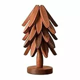 Baumförmige Untersetzer Set, Baumförmige Isoliermatte Mit 3/5 Holzuntersetzer & 1 Ständer | Praktischer Untersetzer Auf Der Für Heiße Töpfe, Pfannen, Schüssel, Teekane 20x22cm