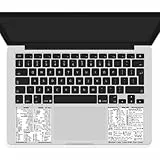 SYNERLOGIC (1 set) Mac OS + Word/Excel (for Mac) Shortcuts Stickers Bundle | No-Residue Laminated Vinyl Cheatsheet MacBook Keyboard Stickers 83 x 83 mm (White, 1 set)